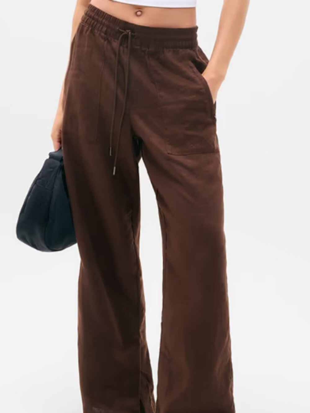 Athleta Retreat brown linen pants
